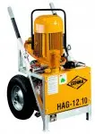 Agregat hydrauliczny HAG-12.10 jest urządzeniem, które służy do zasilania maszyn z napędem hydraulicznym takich jak piły ścienne, linowe, wiertnice, piły ręczne tarczowe i łańcuchowe